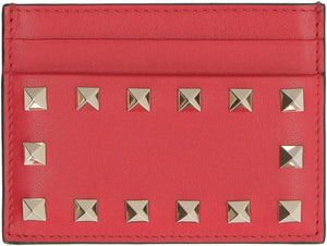 Valentino Garavani - Rockstud leather card holder-1